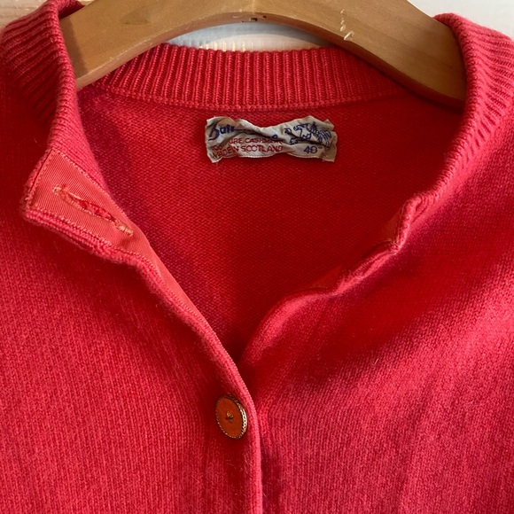 Ballantyne Red Women's Cardigan Sweater - Picture 1 of 7